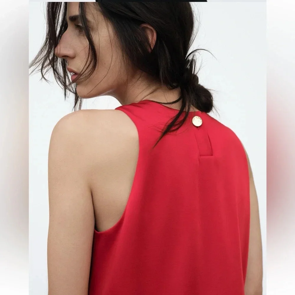 Zara Red Balloon Top